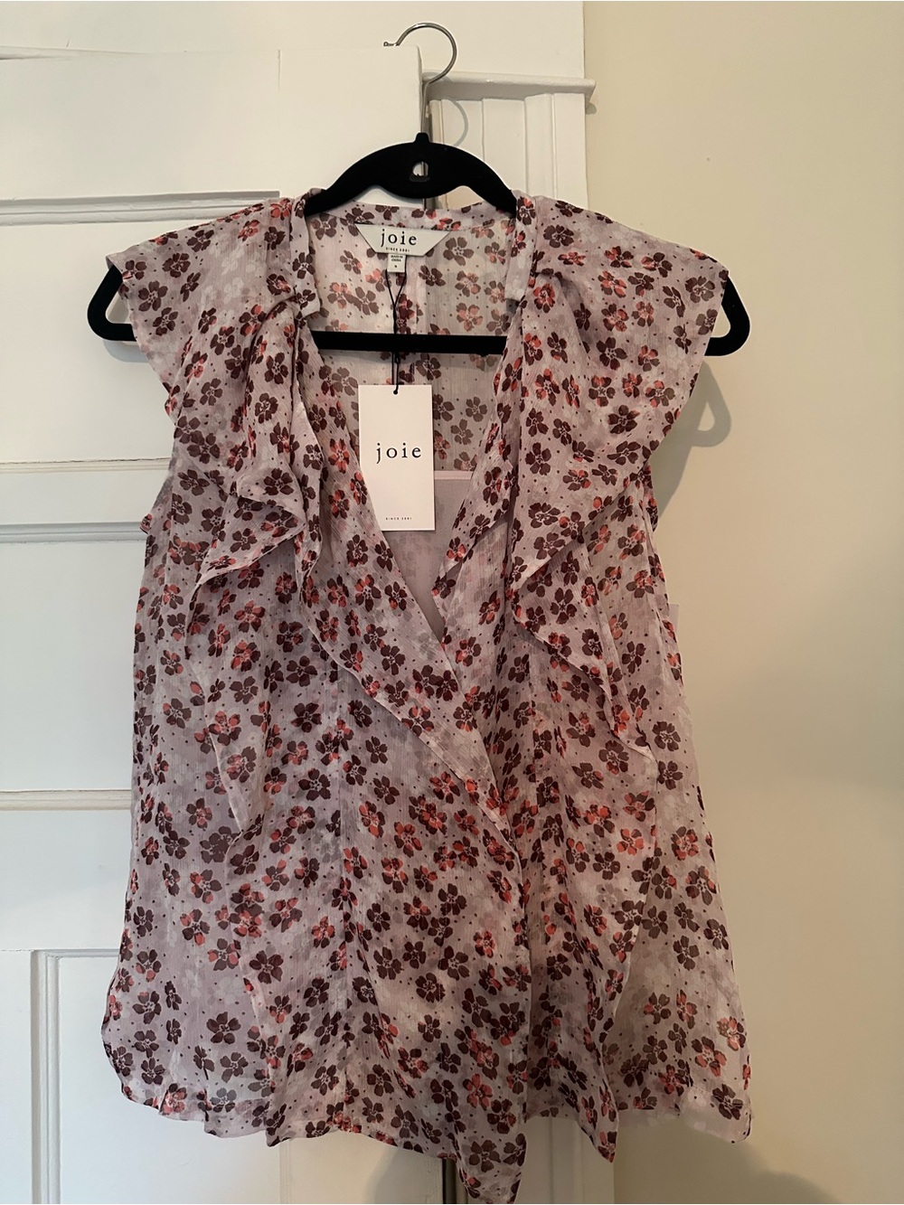 Joie Raquel Silk V-neck Floral Blouse